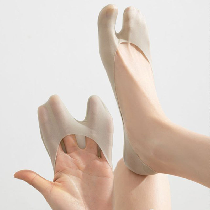 🧦💨 Women's Breathable Split-Toe Socks – Invisible, Ultra-Light, Anti-Slip. Must-Have for Open-Toe Shoes & Home Workouts! ✅🩰