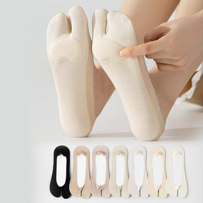🧦💨 Women's Breathable Split-Toe Socks – Invisible, Ultra-Light, Anti-Slip. Must-Have for Open-Toe Shoes & Home Workouts! ✅🩰
