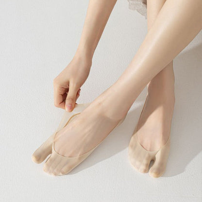 🧦💨 Women's Breathable Split-Toe Socks – Invisible, Ultra-Light, Anti-Slip. Must-Have for Open-Toe Shoes & Home Workouts! ✅🩰