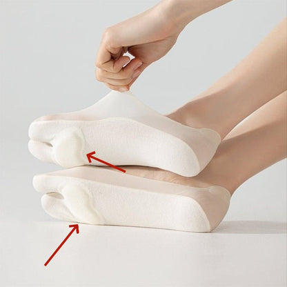 🧦💨 Women's Breathable Split-Toe Socks – Invisible, Ultra-Light, Anti-Slip. Must-Have for Open-Toe Shoes & Home Workouts! ✅🩰